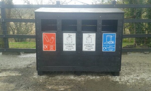 Quad Recycling Unit with signage