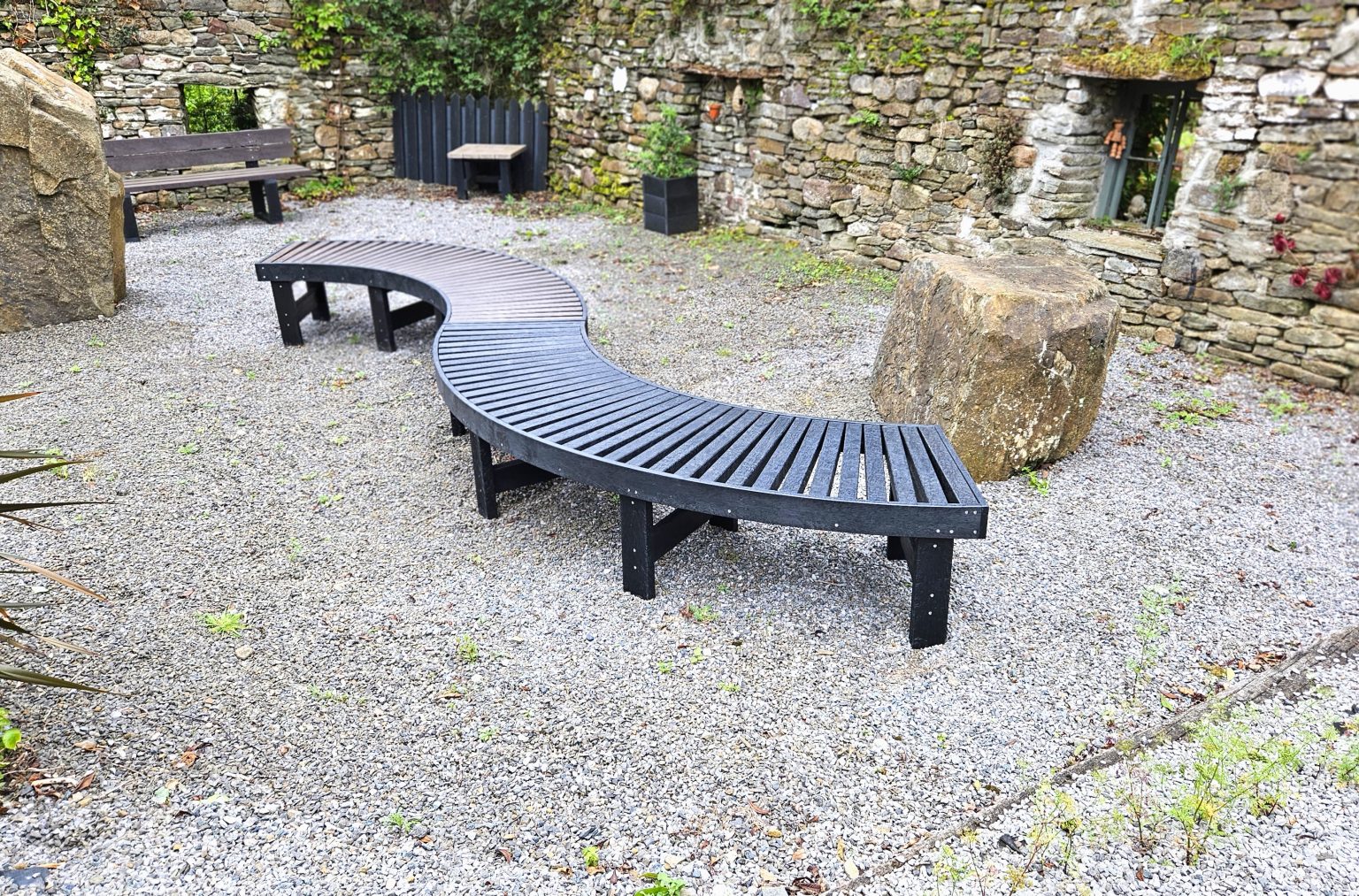 Wave Back Bench Wave Bench | Recycled Plastic Furniture | South Wales, UK